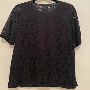 Madewell Black Crotchet Top